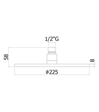 Soffione tondo ispezionabile Ø 22,5 cm in metallo cromato - Master di Paffoni