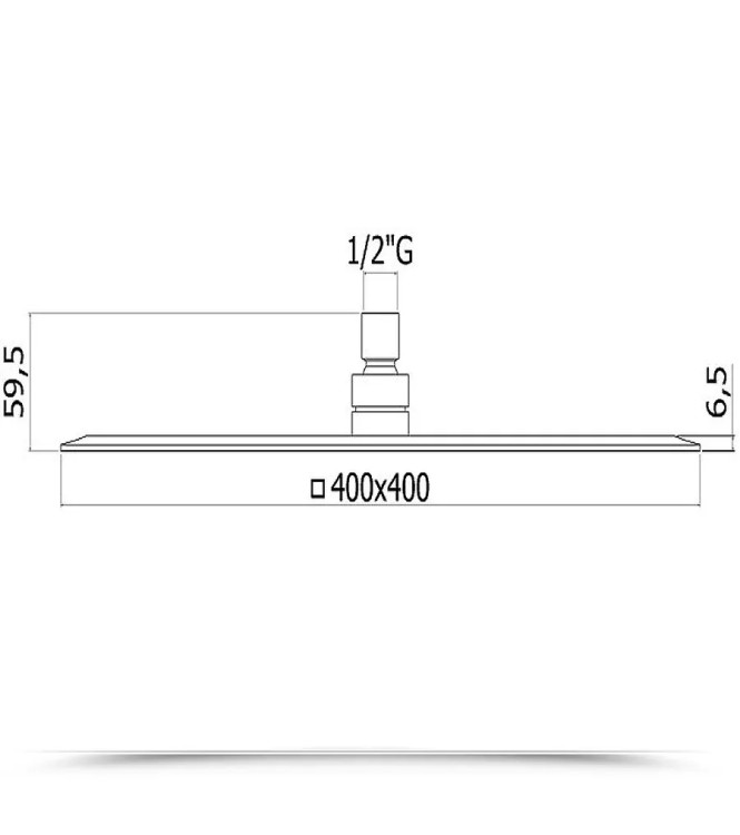 Soffione quadro anticalcare 40 x 40 cm in metallo cromato - Original di Paffoni