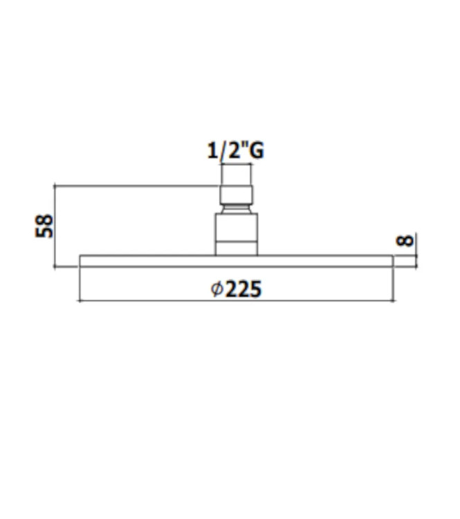 Soffione tondo ispezionabile Ø 22,5 cm in metallo nero opaco - Master di Paffoni
