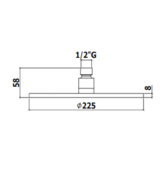 Soffione tondo ispezionabile Ø 22,5 cm in metallo nero opaco - Master di Paffoni