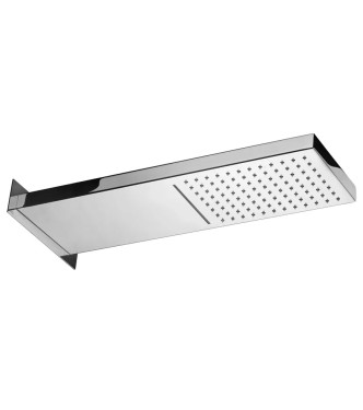 Soffione ad incasso rettangolare 53 x 16 cm in metallo cromato - Cascade di Paffoni