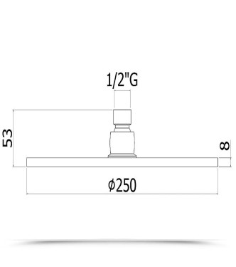 Soffione tondo ispezionabile Ø 25 cm in metallo cromato - Master Speciale di Paffoni