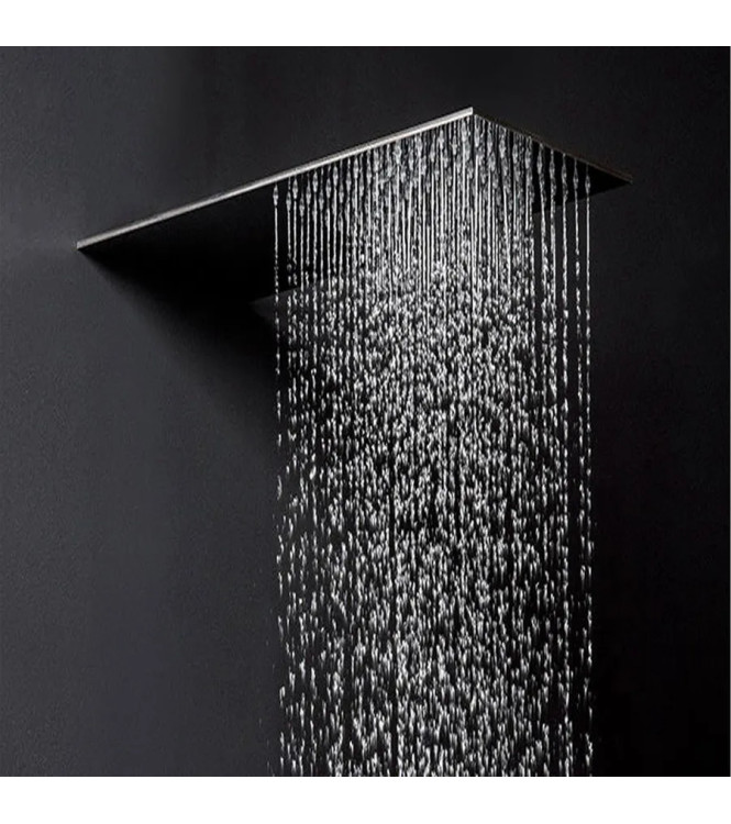 Soffione anticalcare 50 x 22 cm in metallo cromato - Slim di Paffoni