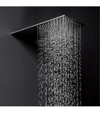 Soffione anticalcare 50 x 22 cm in metallo cromato - Slim di Paffoni