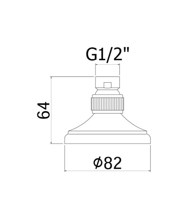 Soffione rotondo Ø 8,2 cm metallo cromato - Paffoni