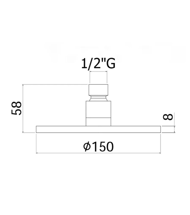 Soffione tondo ispezionabile Ø 15 cm in metallo cromato - Wind di Paffoni