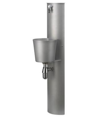 FONTANA A PARETE CON ATTACCHI ALLUMINIO