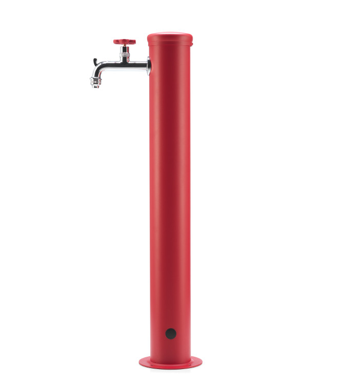 FONTANA CON GHIERA IN TINTA 1 RUBINETTO ROSSO