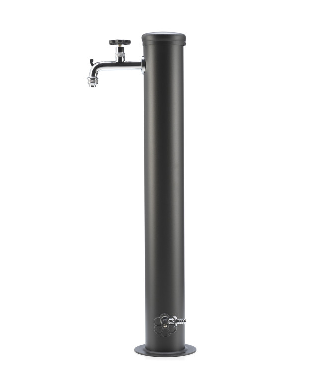 FONTANA CON GHIERA IN TINTA 2 RUBINETTO ANTRACITE