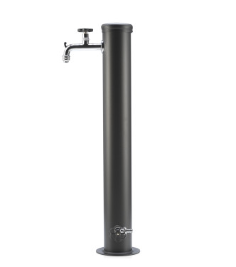 FONTANA CON GHIERA IN TINTA 2 RUBINETTO ANTRACITE