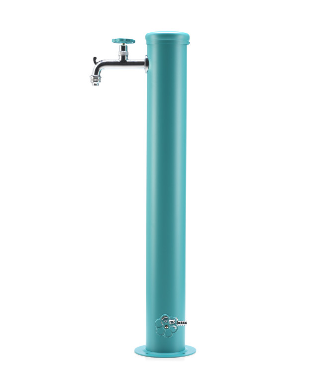 FONTANA CON GHIERA IN TINTA 2 RUBINETTO TURCHESE