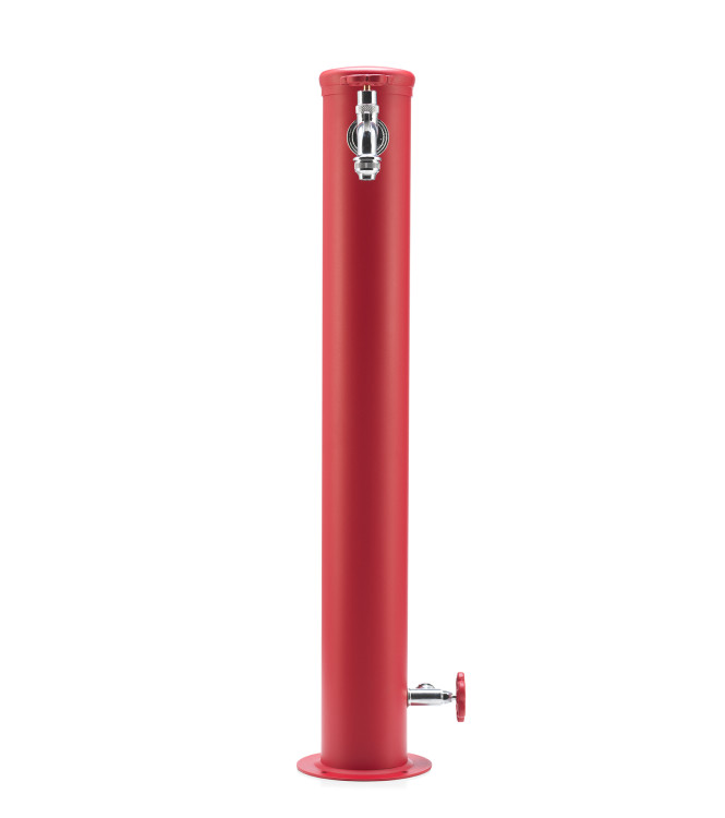 FONTANA CON GHIERA IN TINTA 2 RUBINETTO ROSSO