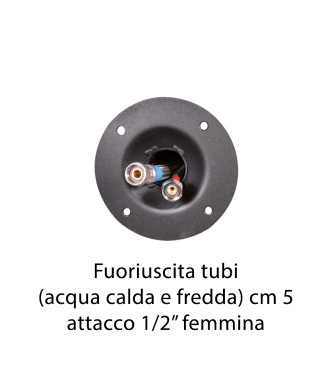 DOCCIA FERRO CON MISCELATORE BIANCO