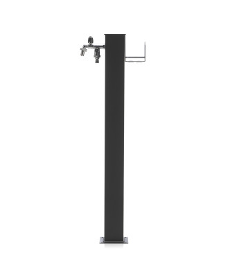 FONTANA ALLUMINIO DOPPIO RUBINETTO + PG ANTRACITE