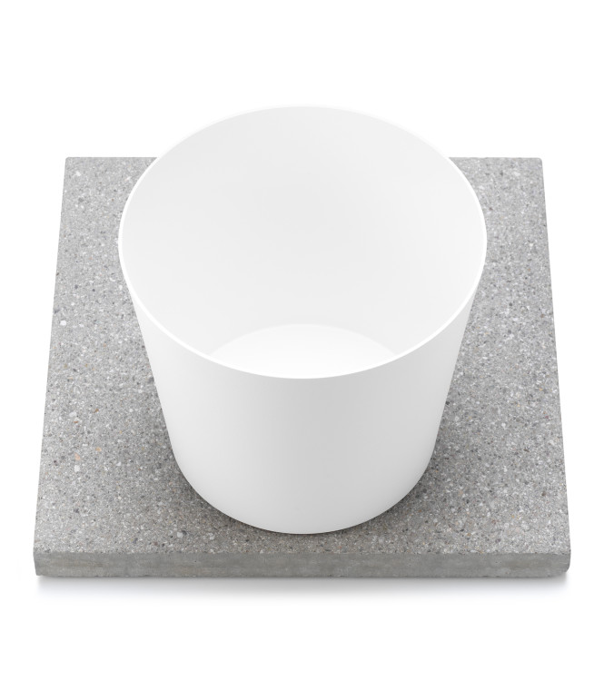 BASE IN GRANIGLIA CON VASCHETTA BIANCO