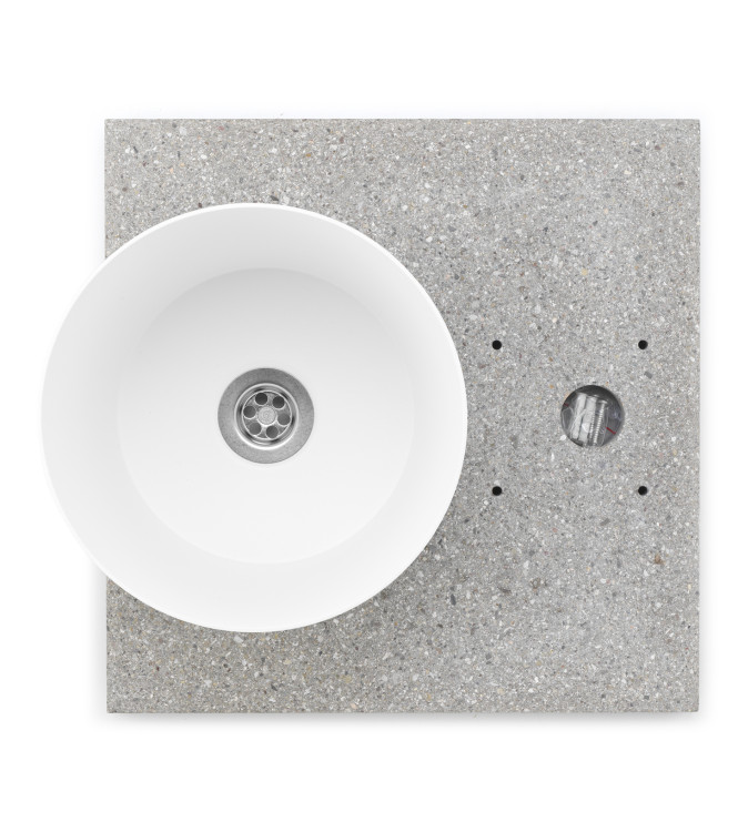 BASE IN GRANIGLIA CON VASCHETTA BIANCO