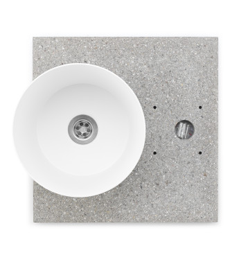 BASE IN GRANIGLIA CON VASCHETTA BIANCO