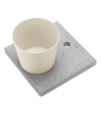 BASE IN GRANIGLIA CON VASCHETTA AVORIO