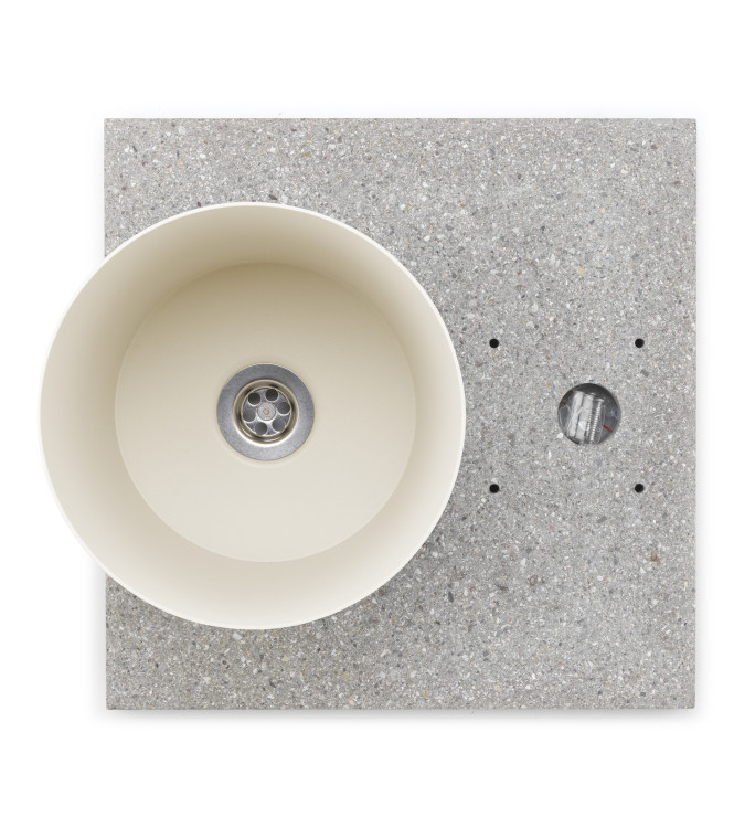 BASE IN GRANIGLIA CON VASCHETTA AVORIO