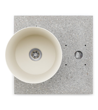 BASE IN GRANIGLIA CON VASCHETTA AVORIO