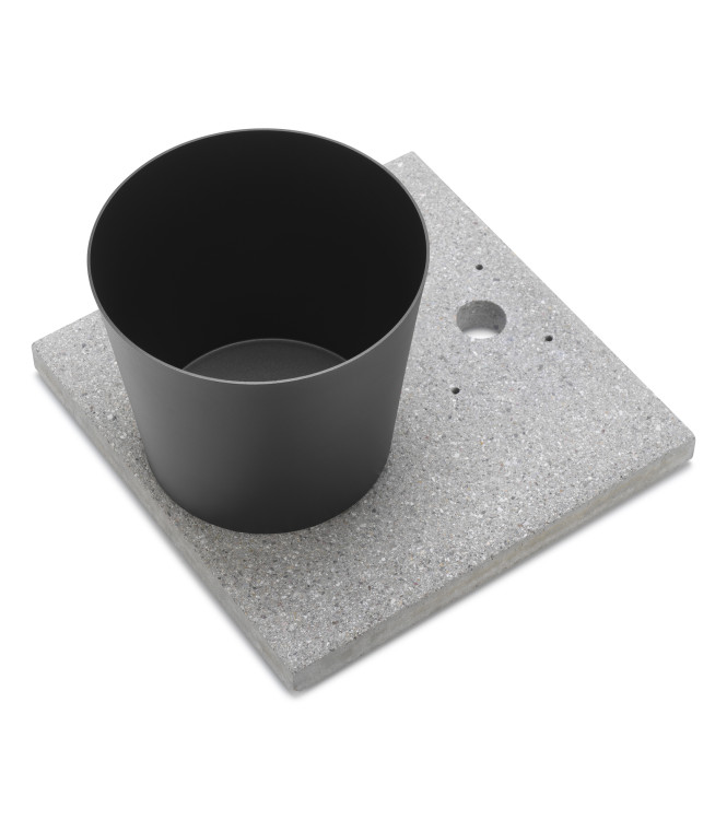 BASE IN GRANIGLIA CON VASCHETTA ANTRACITE