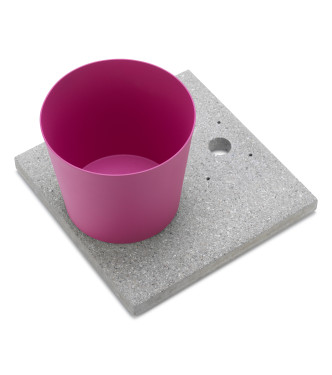 BASE IN GRANIGLIA CON VASCHETTA CICLAMINO