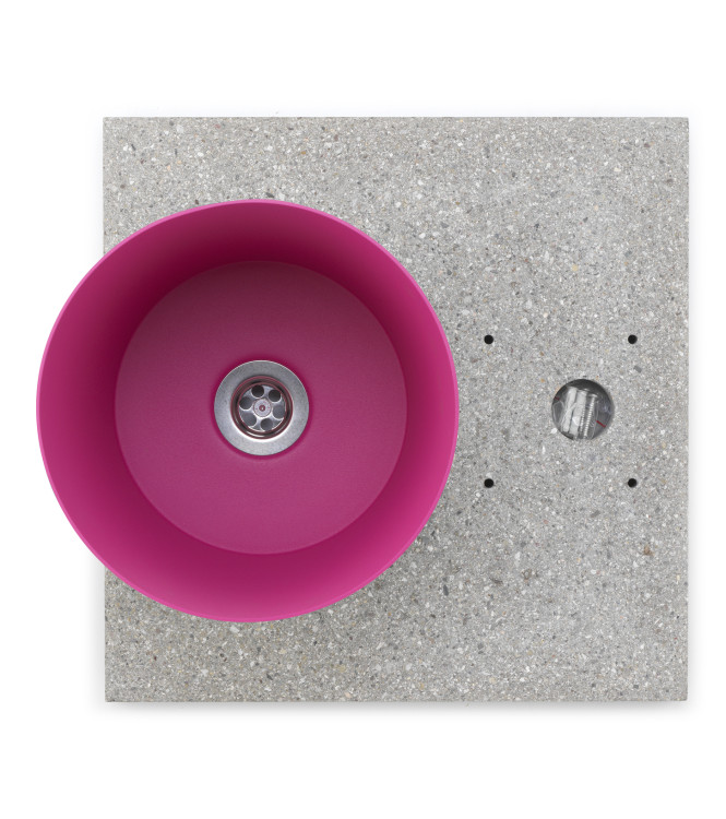 BASE IN GRANIGLIA CON VASCHETTA CICLAMINO