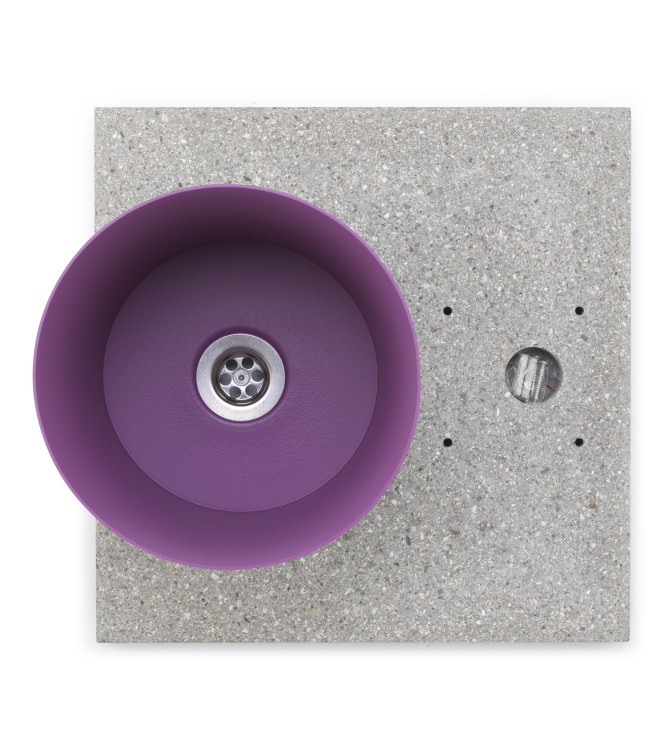 BASE IN GRANIGLIA CON VASCHETTA VIOLA