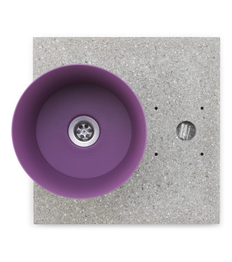 BASE IN GRANIGLIA CON VASCHETTA VIOLA