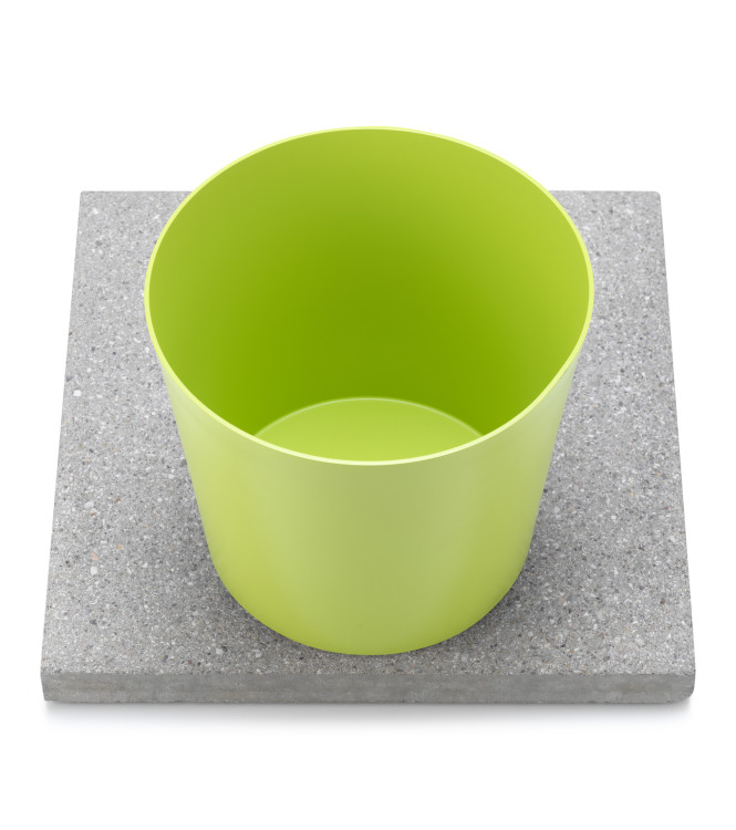 BASE IN GRANIGLIA CON VASCHETTA VERDE ACIDO