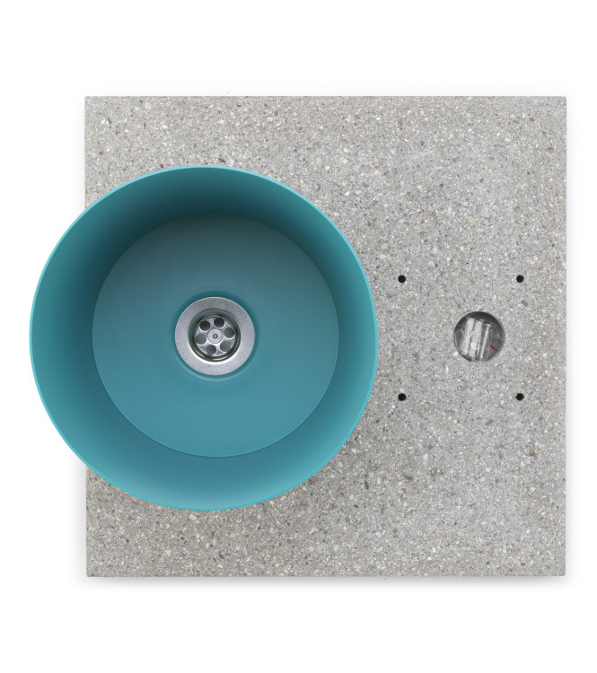 BASE IN GRANIGLIA CON VASCHETTA TURCHESE