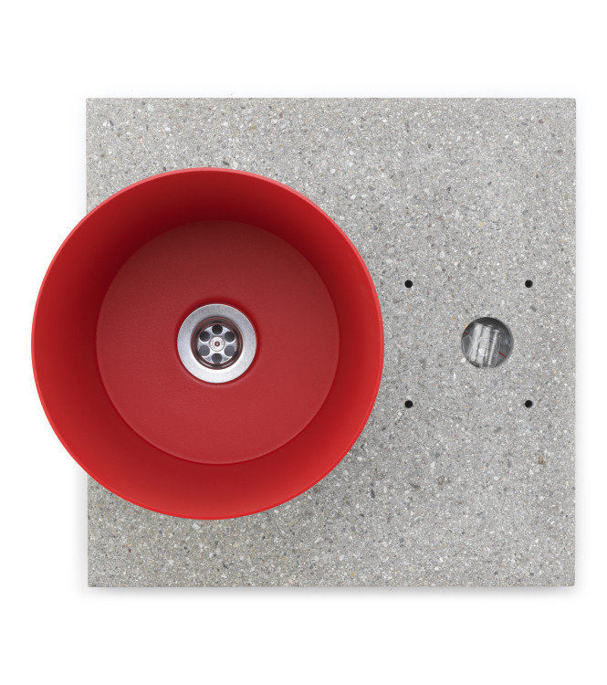 BASE IN GRANIGLIA CON VASCHETTA ROSSO