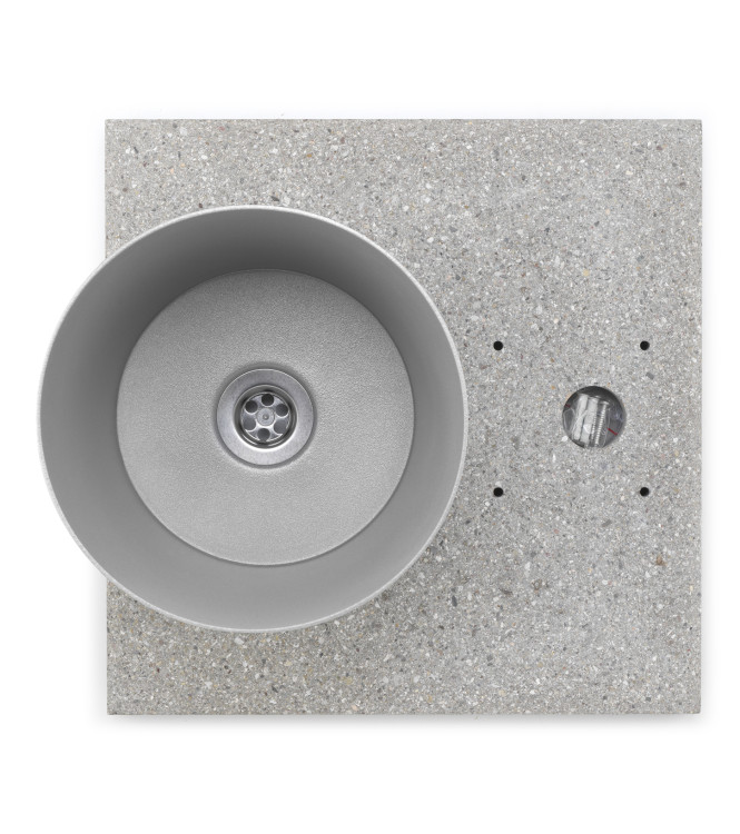 BASE IN GRANIGLIA CON VASCHETTA ALLUMINIO