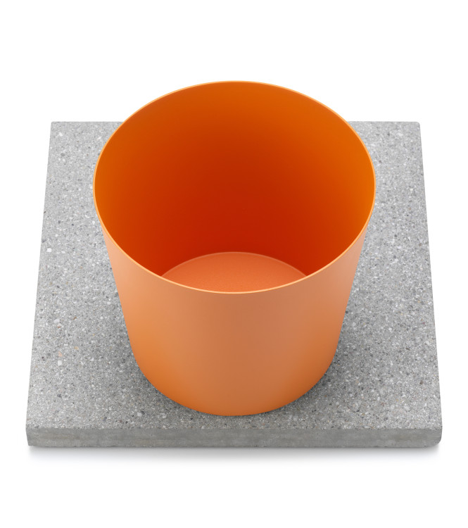 BASE IN GRANIGLIA CON VASCHETTA ARANCIONE