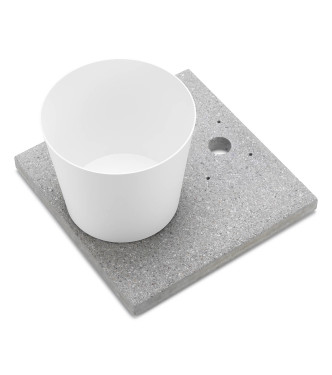 BASE IN GRANIGLIA CON VASCHETTA BIANCO