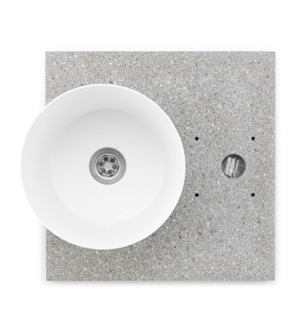 BASE IN GRANIGLIA CON VASCHETTA BIANCO