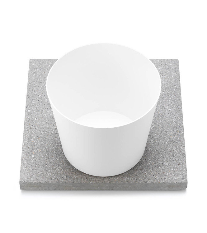 BASE IN GRANIGLIA CON VASCHETTA BIANCO