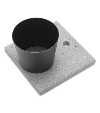 BASE IN GRANIGLIA CON VASCHETTA ANTRACITE
