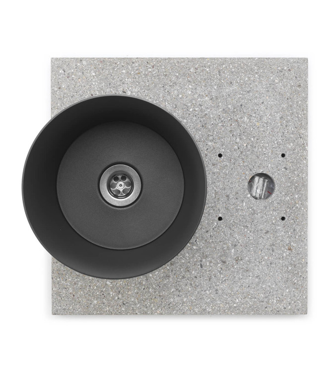 BASE IN GRANIGLIA CON VASCHETTA ANTRACITE