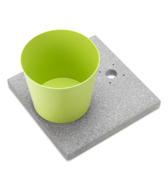 BASE IN GRANIGLIA CON VASCHETTA VERDE ACIDO