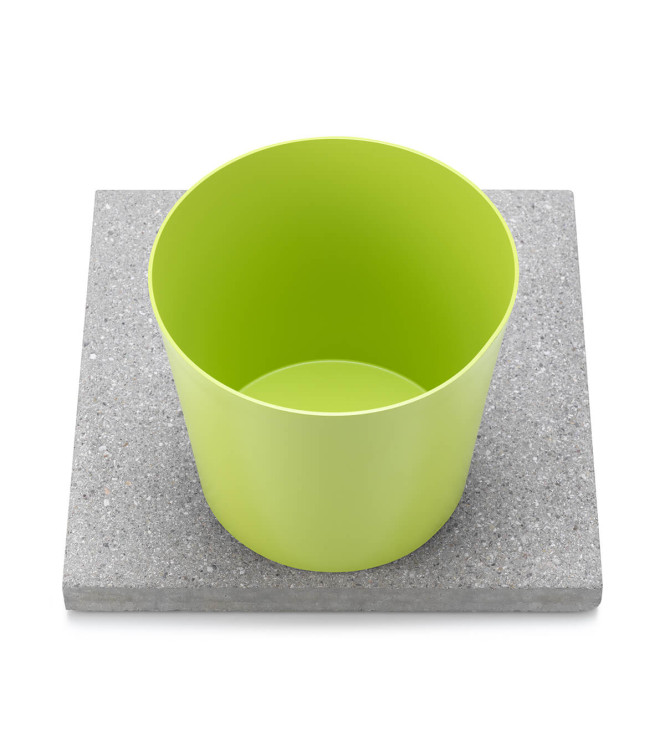 BASE IN GRANIGLIA CON VASCHETTA VERDE ACIDO