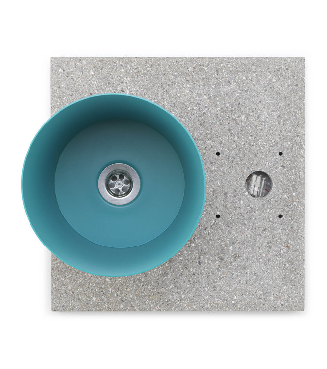 BASE IN GRANIGLIA CON VASCHETTA TURCHESE