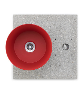 BASE IN GRANIGLIA CON VASCHETTA ROSSO