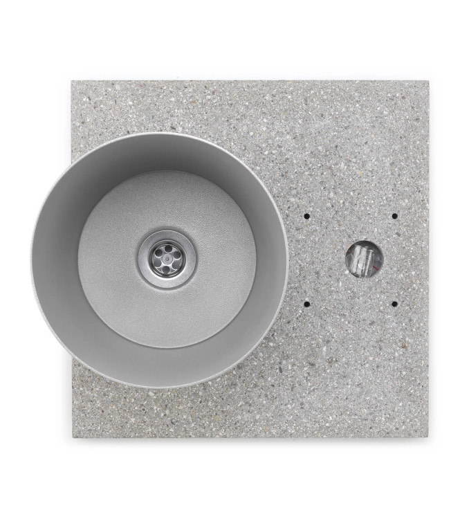 BASE IN GRANIGLIA CON VASCHETTA ALLUMINIO