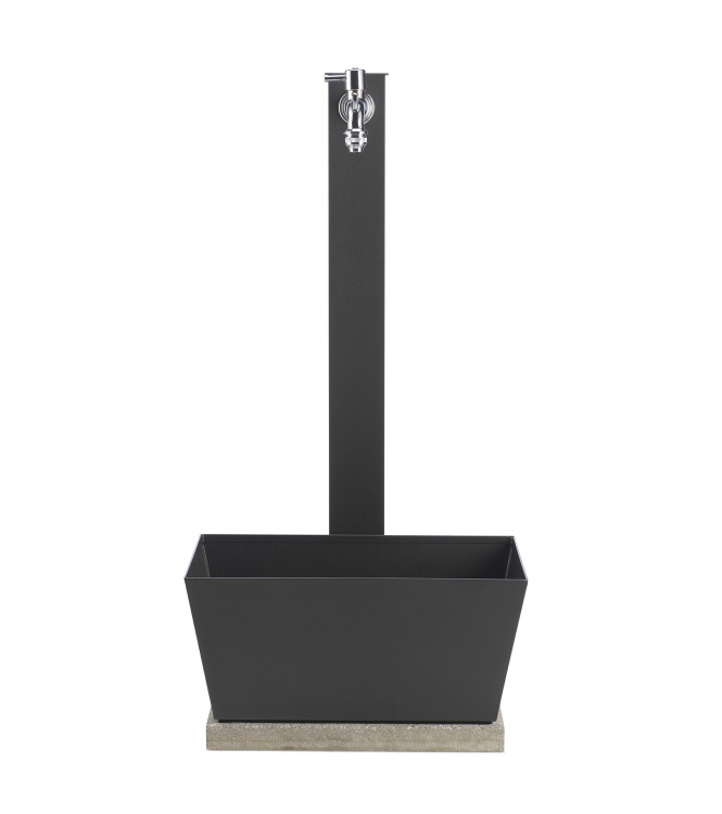 FONTANA CON VASCHETTA RETTANGOLARE ANTRACITE