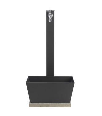 FONTANA CON VASCHETTA RETTANGOLARE ANTRACITE