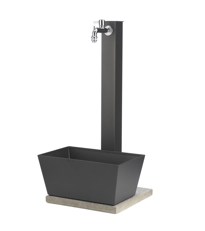 FONTANA CON VASCHETTA RETTANGOLARE ANTRACITE