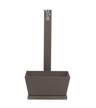 FONTANA CON VASCHETTA RETTANGOLARE TORTORA