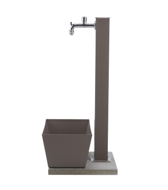 FONTANA CON VASCHETTA RETTANGOLARE TORTORA