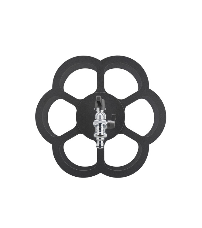 PORTA TUBO A MURO CON DOPPIO RUBINETTO ANTRACITE